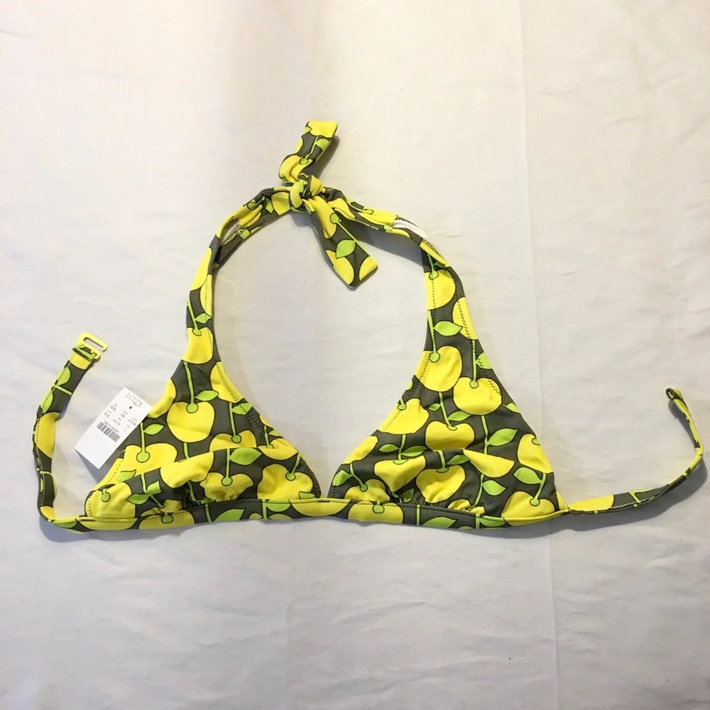 NWT yellow apple bikini top by J Crew szL - Picture 3 of 7